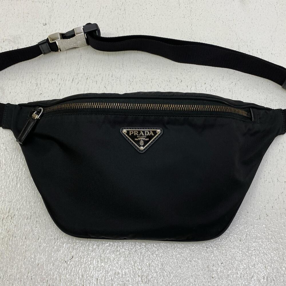PRADA Saffiano Leather Belt Bag Shoulder